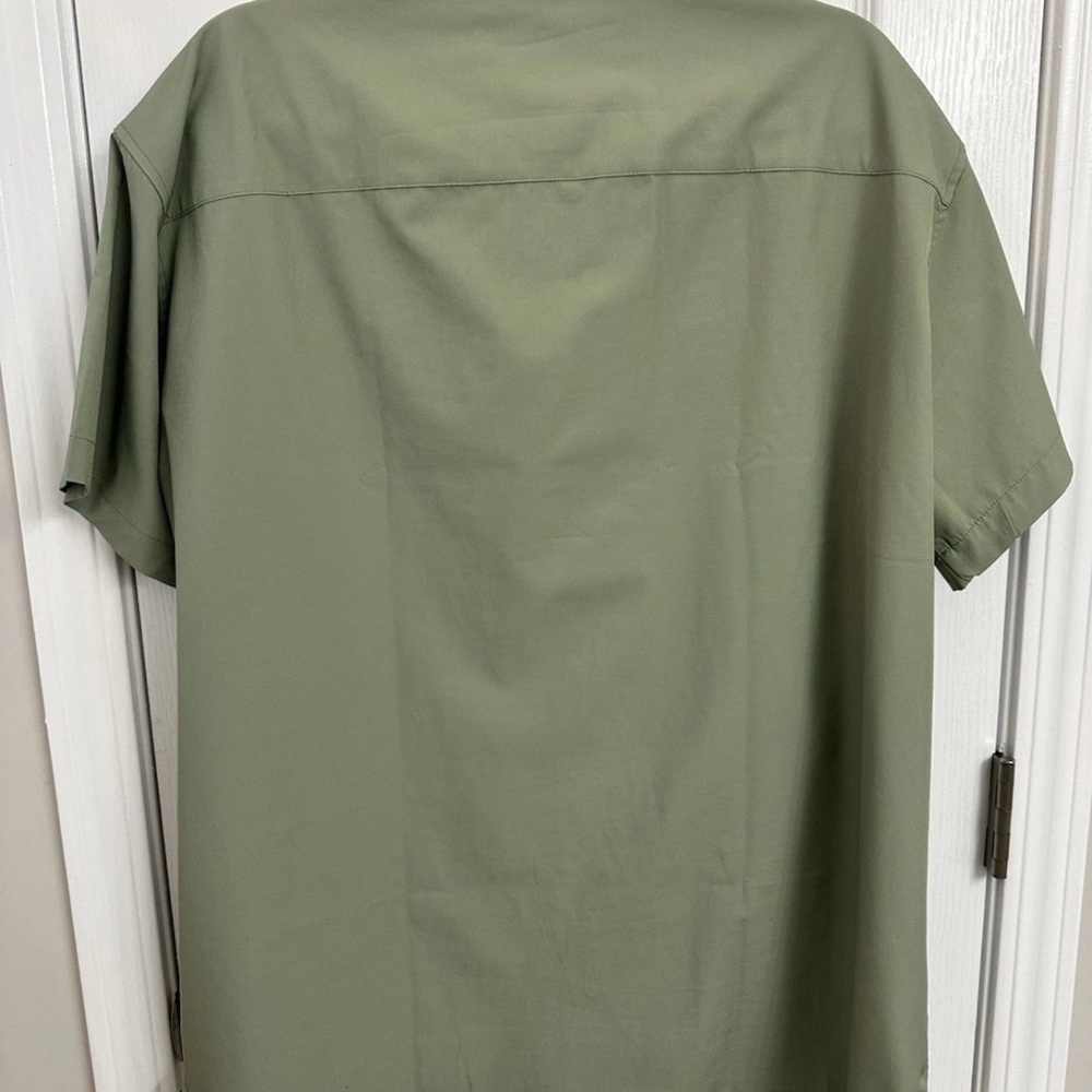 Solid Dnc Button Down Short Sleeve Shirt 2xl - image 4